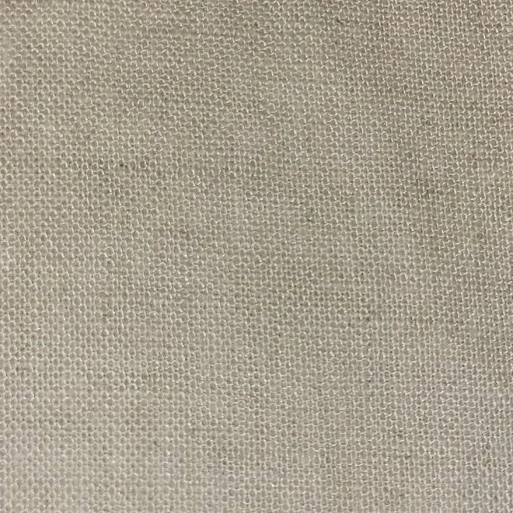 LinenBee & Willow Ruffled Edge Shower Curtain in Natural Linen